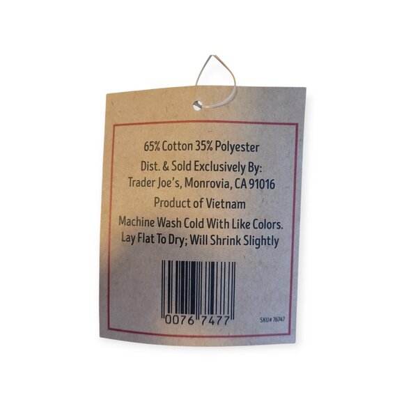 Trader Joe's Mini Canvas Tote Red White NWT Viral Hard To Find - Picture 4 of 5